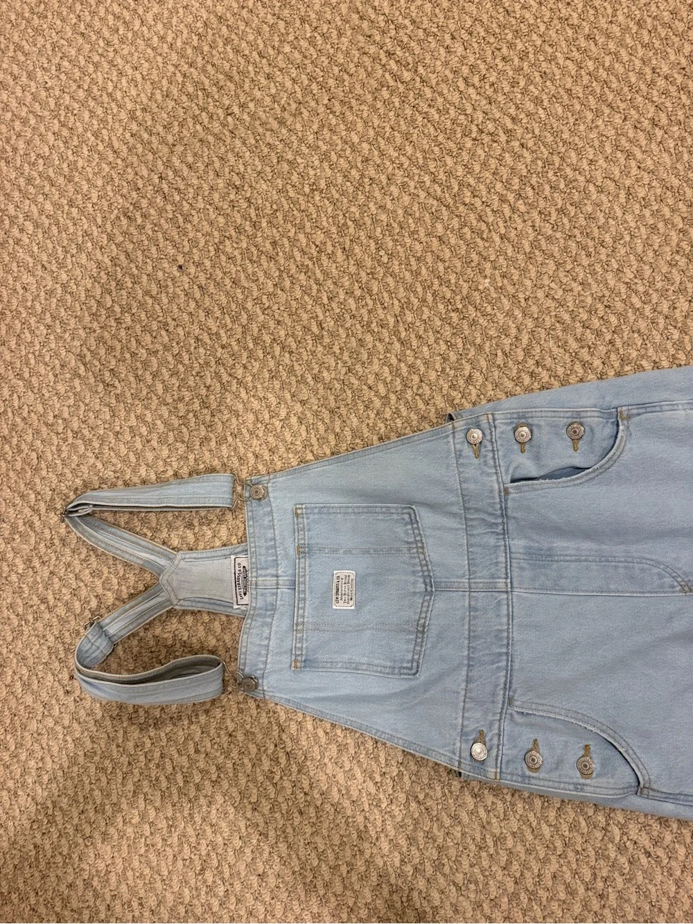 Levi's Light Wash Women's Denim Overalls
